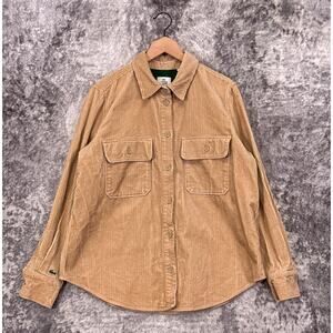 Lacoste Overshirt 42 / Large Womens Corduroy Button Down Shirt Jacket